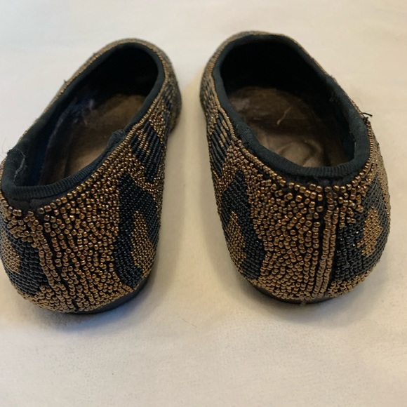Vintage Adorable Robinson’s Beaded Leopard Flats Size 6. - Picture 2 of 5